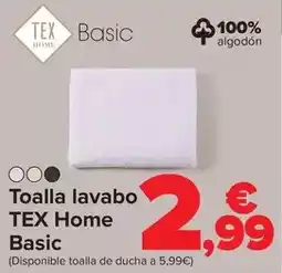 Carrefour Tex home - toalla lavabo basic oferta