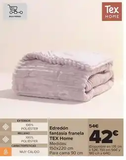 Carrefour Tex home - edredón fantasía franela oferta