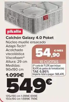 Carrefour Pikolin - colchon galaxy 4.0 poket oferta