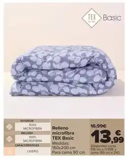 Carrefour Tex basic - relleno microfibra oferta