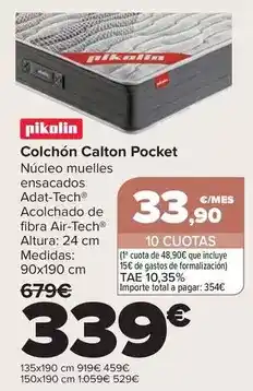 Carrefour Pikolin - colchon calton pocket oferta