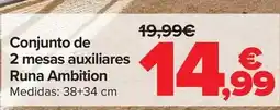 Carrefour Conjunto de 2 mesas auxiliares runa ambition oferta