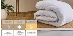 Carrefour Tex home - relleno nordico microfibra liso blanco oferta