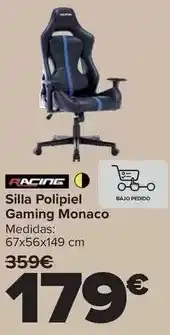 Carrefour Racing - silla polipiel gaming monaco oferta