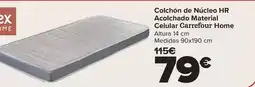 Carrefour Carrefour home - colchon de nucleo hr acolchado material celular oferta
