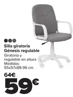 Carrefour Silla giratoria genesis regulable oferta