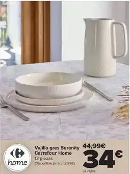 Carrefour Carrefour home - vajilla gres serenity oferta