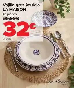 Carrefour La maison - vajilla gres azulejo oferta