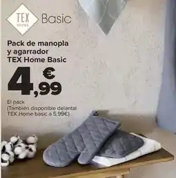 Carrefour Tex home basic - pack de manopla y agarrador oferta