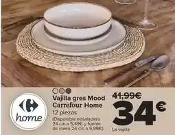 Carrefour Carrefour home - vajilla gres mood oferta