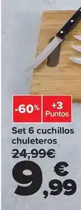 Carrefour Masterpro - set 6 cuchillos chuleteros oferta
