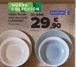 Carrefour Luminarc - vajilla senda opal decorada oferta