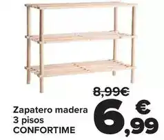 Carrefour Confortime - zapatero madera 3 pisos oferta