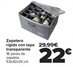 Carrefour Zapatero rigido con tapa transparente oferta