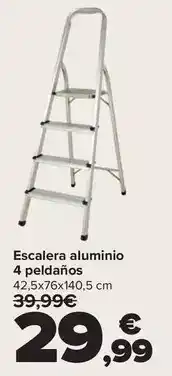Carrefour Escalera aluminio 4 peldaños oferta