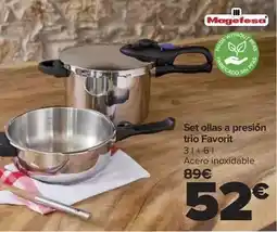 Carrefour Magefesa - set ollas a presion trio favorit oferta