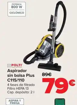 Carrefour Polti - aspirador sin bolsa plus c115/110 oferta