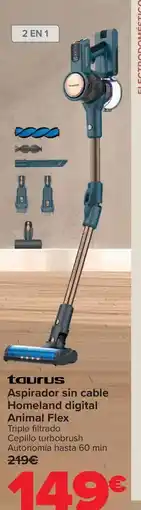 Carrefour Taurus - aspirador sin cable homeland digital animal flex oferta