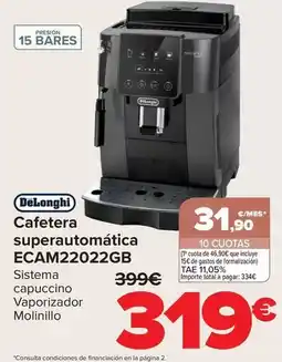 Carrefour Delonghi - cafetera superautomatica ecam22022gb oferta