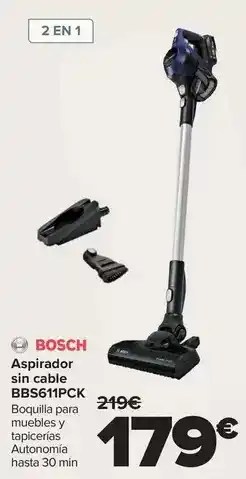 Carrefour Bosch - aspirador sin cable bbs611pck oferta