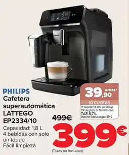 Carrefour Philips - cafetera superautomatica lattego ep2334/10 oferta