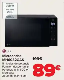 Carrefour Lg - microondas mh6032gas oferta