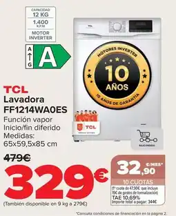 Carrefour Tcl - lavadora ff1214wa0es oferta