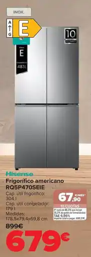 Carrefour Hisense - frigorifico americano rq5p470seie oferta