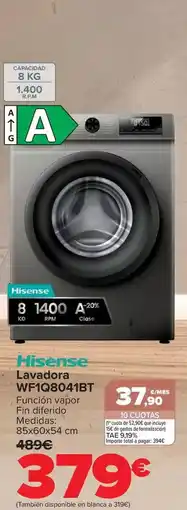 Carrefour Whirlpool - lavadora wf1q8041bt oferta