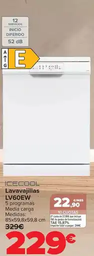 Carrefour Icecool - lavavajillas lv60ew oferta