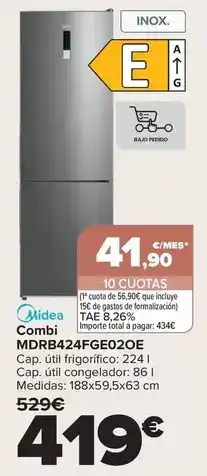 Carrefour Midea - combi mdrb424fge02oe oferta