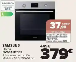 Carrefour Samsung - horno nv68a1170bs oferta