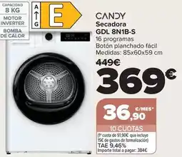 Carrefour Candy - secadora gdl 8n1b-s oferta