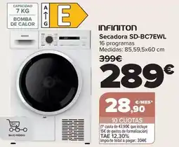 Carrefour Infiniton - secadora sd-bc7ewl oferta