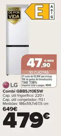Carrefour Lg - combi gbbsj10esw oferta