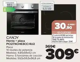 Carrefour Candy - horno + placa pci27xch63cc/4u2 oferta