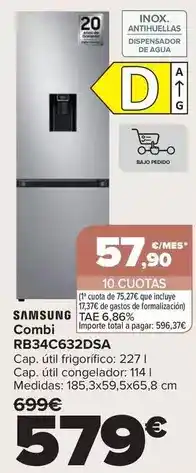 Carrefour Samsung - combi rb34c632dsa oferta