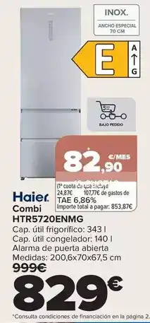 Carrefour Haier - combi htr5720enmg oferta