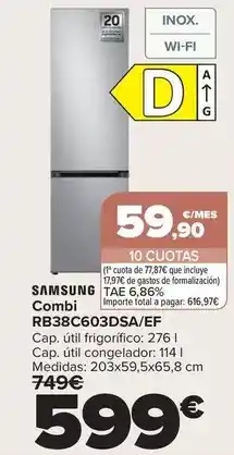 Carrefour Samsung - combi rb38c603dsaef oferta