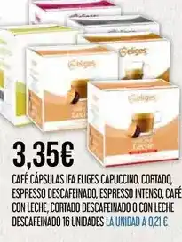 Claudio Eliges - cafe capsulas ifa capuccino oferta
