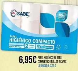 Claudio Ifa sabe - papel higiénico sabe compacto 24 rollos 2 capas oferta