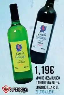 Claudio Fórmula joven - vino de mesa blanco o tinto lenda galega oferta