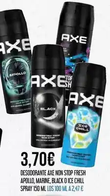 Claudio Axe - desodorante non fresh apollo, marine, bacq o ice chill spray oferta