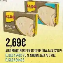 Claudio Albo - bonito norte en aceite de oliva oferta