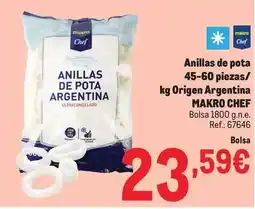 Makro Chef select - anillas de pota 45-60 piezas/orgen argentina oferta
