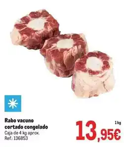 Makro Rabo vacuno cortado congelado oferta