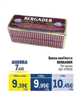 Makro Bergader - queso azul barra oferta
