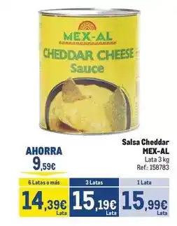 Makro Mex-al - salsa cheddar oferta