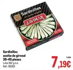 Makro Javimar - sardinillas aceite de girasol 35-45 piezas oferta