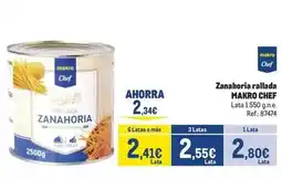 Makro Chef select - zanahoria rallada oferta